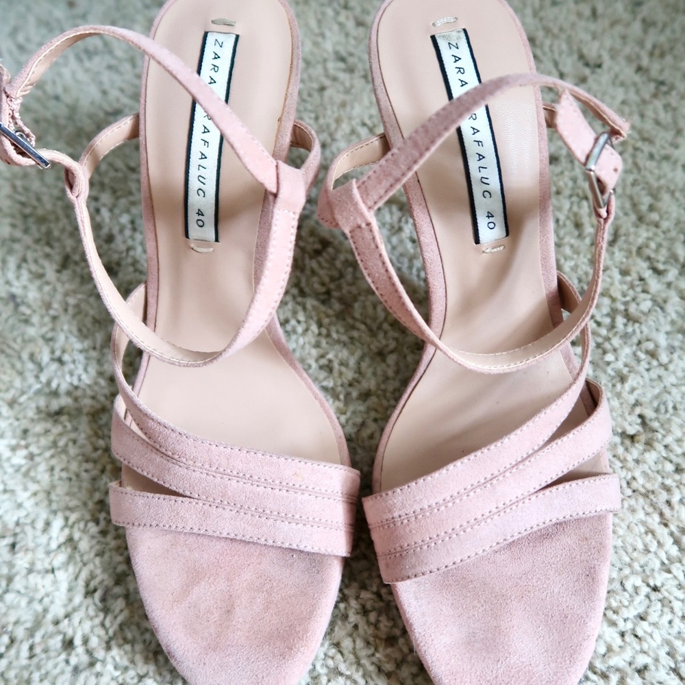 Zara Pink Strappy Heels
